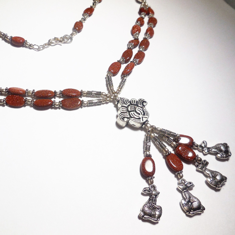 Sandstone 925 Silver Tussled Necklace